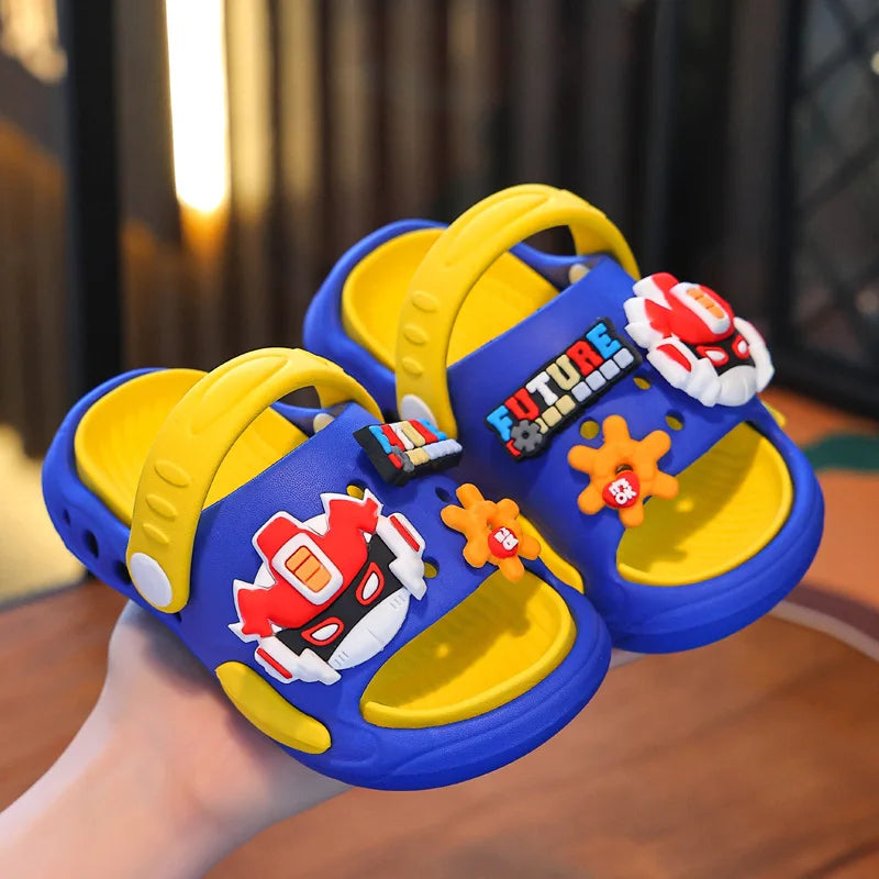 Children's Slippers Boys and Girls Cute Soft Soled Non-slip Indoor Home Slippers Baby Garden Shoes