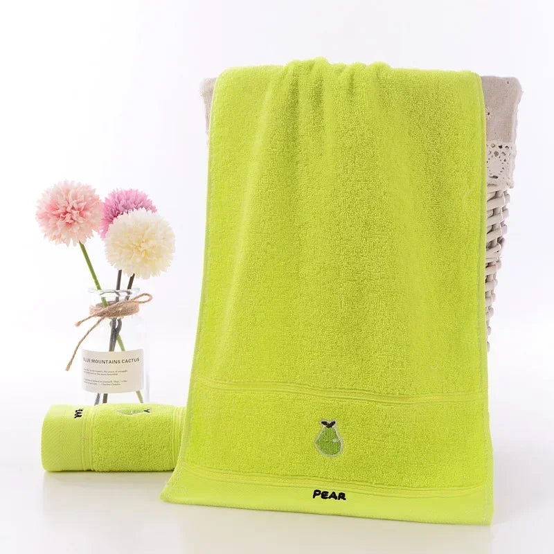 Baby Towel Cute Fruit Kids Bath Towels Soft Absorbent Washcloth Cotton Children Newborn Bathroom Shower Wipe Face Towel 50x25cm