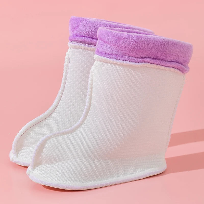 Kawaii Sanrio Children's Short Rain Boots Outdoor Anti-Slip Wear-Resistant Girls' Waterproof Shoes Fashion Winter Warm Rain Shoe