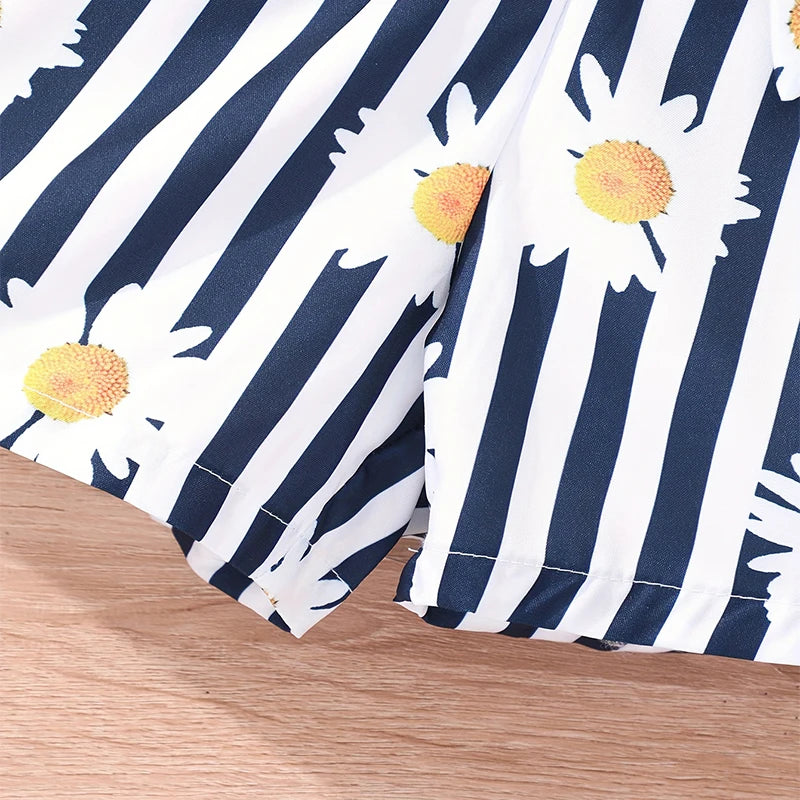 Two Piece Summer Girl Girl Cool And Breathable Cute Camisole Vest Printed Shorts Casual Princess Birthday Party Costume Set