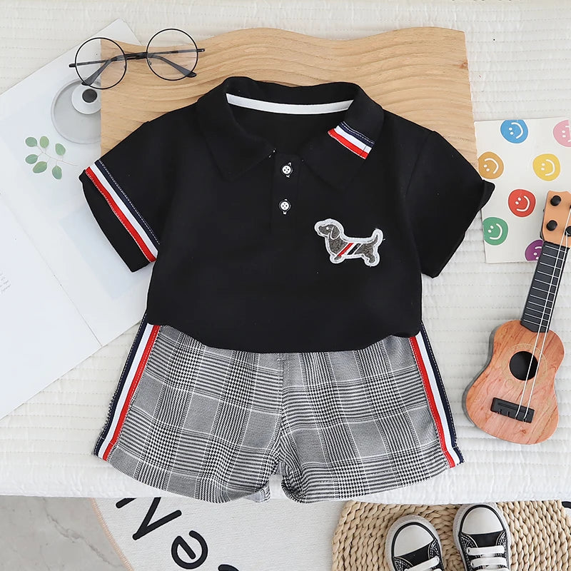 New Summer Baby Clothes Boys Casual Cotton Polo T Shirt Shorts 2Pcs/Set Toddler Costume Kids Children Outfits Infant Tracksuits