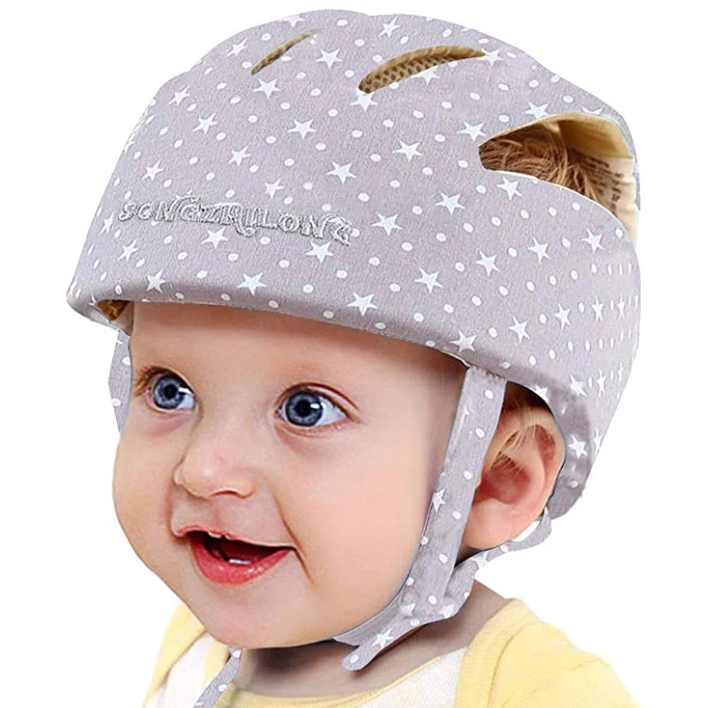 Baby Helmet Safety Cap For Babies Boys Girls Summer Breathable Cotton Mesh Hat Children Crawl Walk Playing Infant Anti Collision