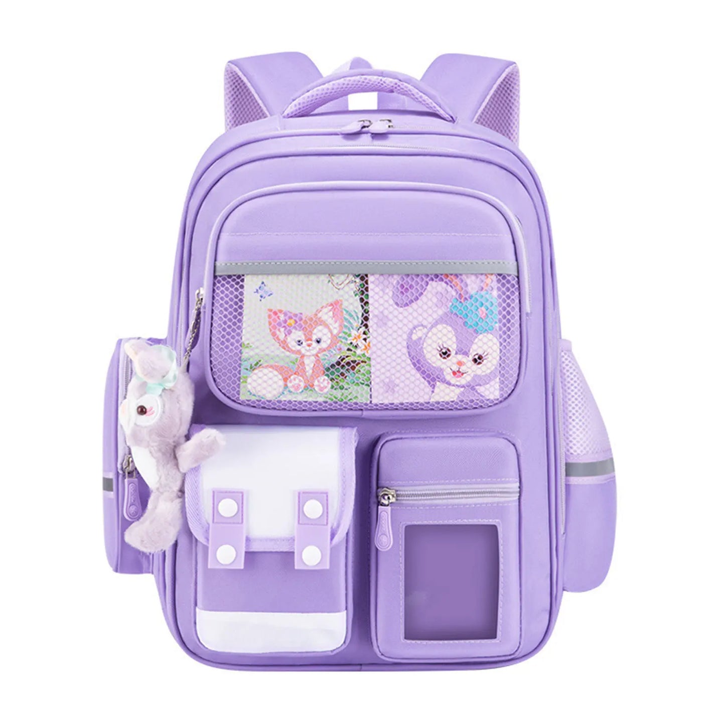 Lightweight Waterproof Backpack for Primary School Students (Grades 1–6) – Spine Protection and Load-Reduction Double Shoulder Bag