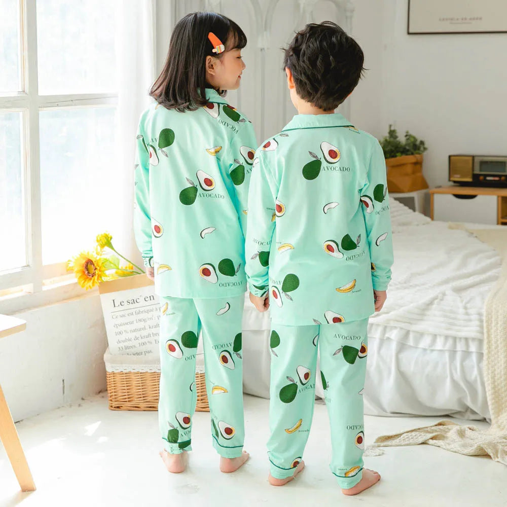 Summer Kids' Pajama Set – Soft Cotton Dinosaur Print Sleepwear for Boys and Girls, Comfortable Homewear for Toddlers and Children