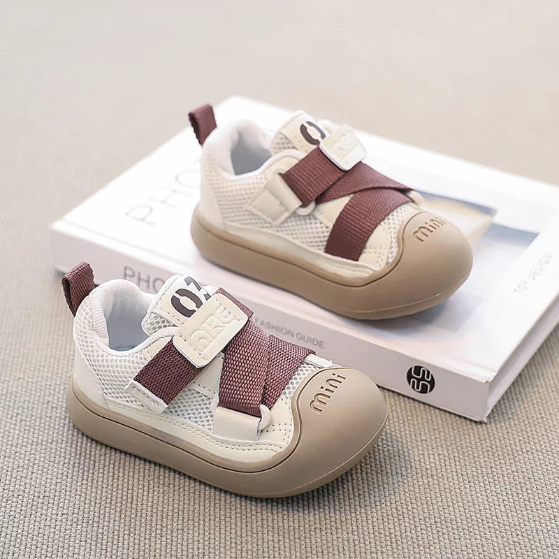 Children Casual Shoes 2025 Spring Summer Kids Sneakers Toddler Shoes Soft Breathable Mesh Boys Girls Sport Shoes Red, Black
