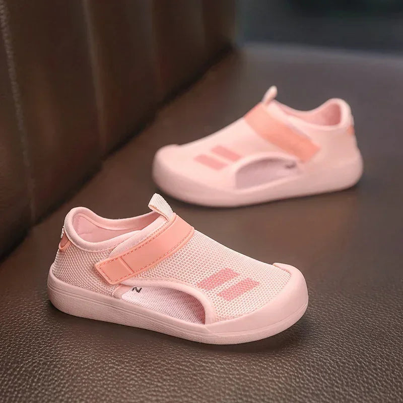New Children Casual Mesh Shoes Boys Beach Sandals Kids Lightweight Closed Toe Baby Sport Sandals for Girls Eu Size 23-36