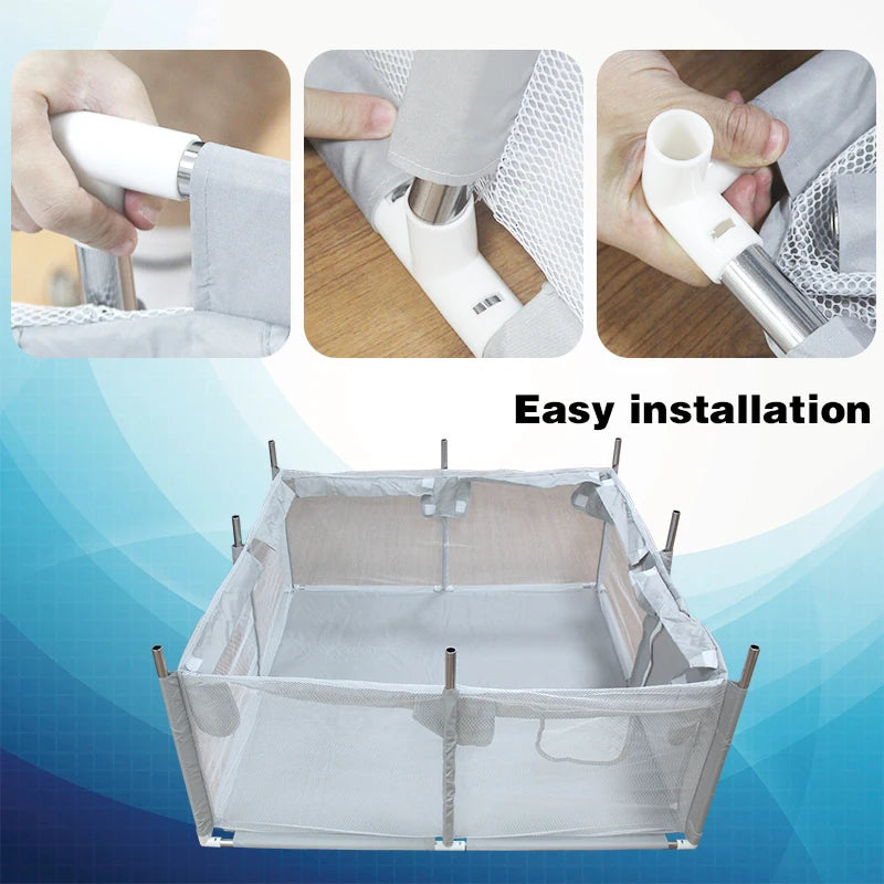 IMBABY 128*128cm Baby Playpens Home Baby Playground Square Foam Children's Park Security Fence Safety Barrier for Baby