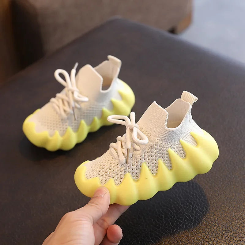 Luxury Designer Children Running Sneakers Boys Kids Shoes Mesh Breathable Anti-Slip Sport Casual Shoes Fashion Toddler Flat Shoe
