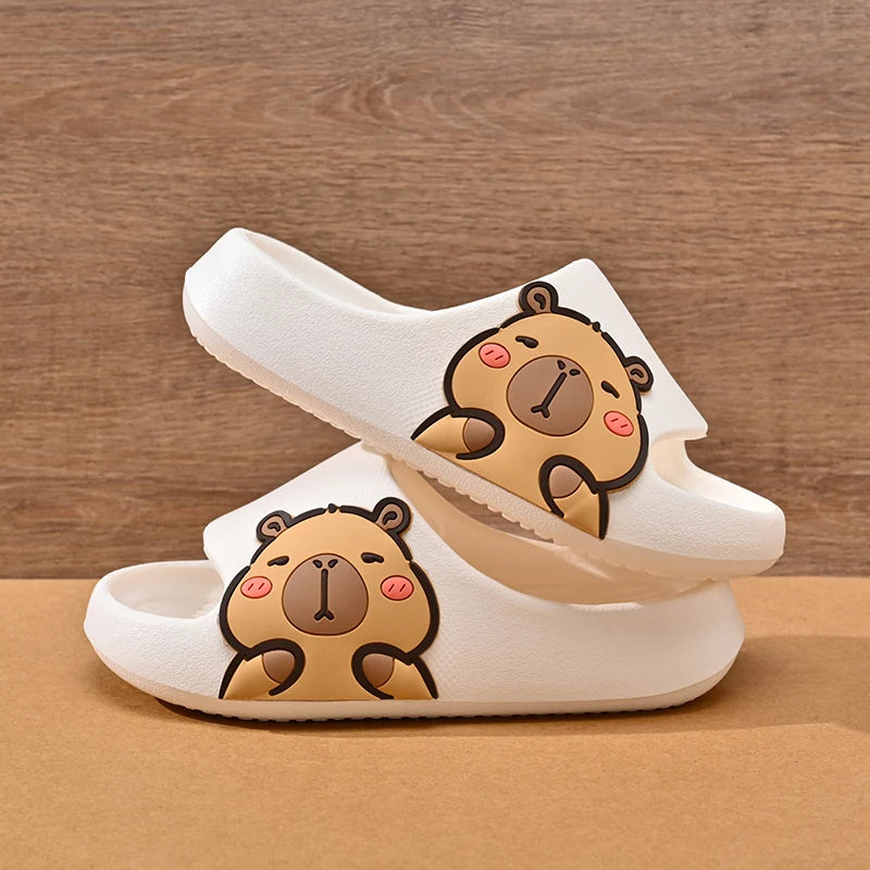 2025 Cute Capybara Design Non-slip Soft Sole Home Furnishing Slippers Slides Bathroom Beach Indoor Sandals EVA Material