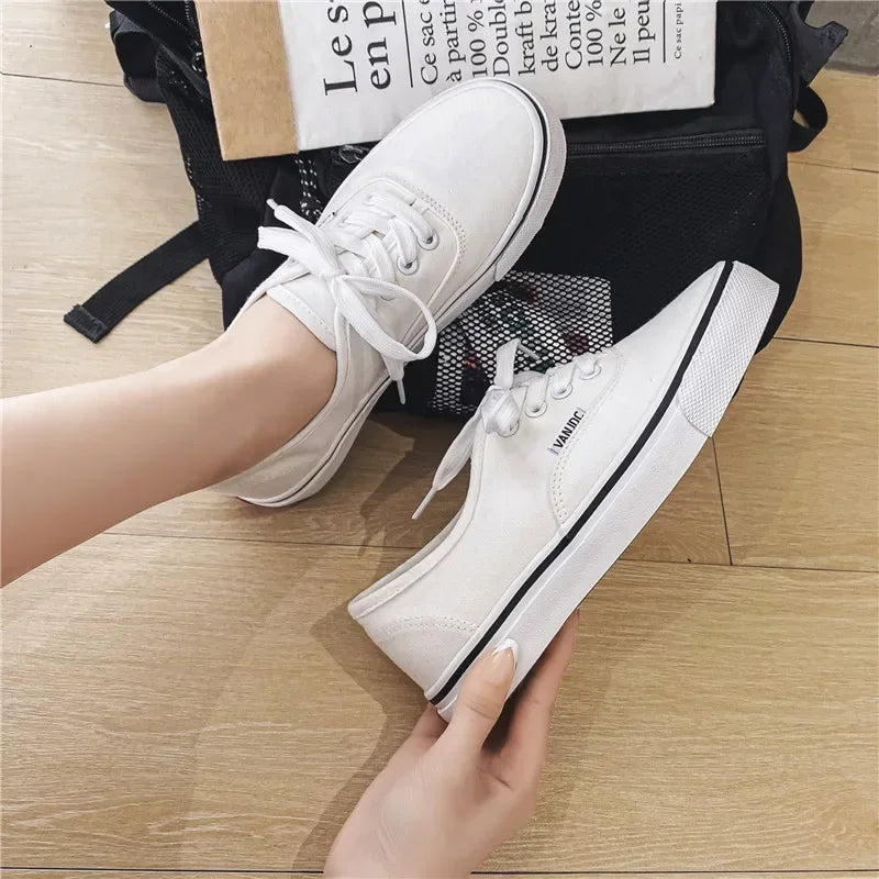 Children's Slip-On Canvas Shoes – Breathable, Solid Color Casual Footwear with Thick Soft Sole and Flat Bottom for Outdoor Wear