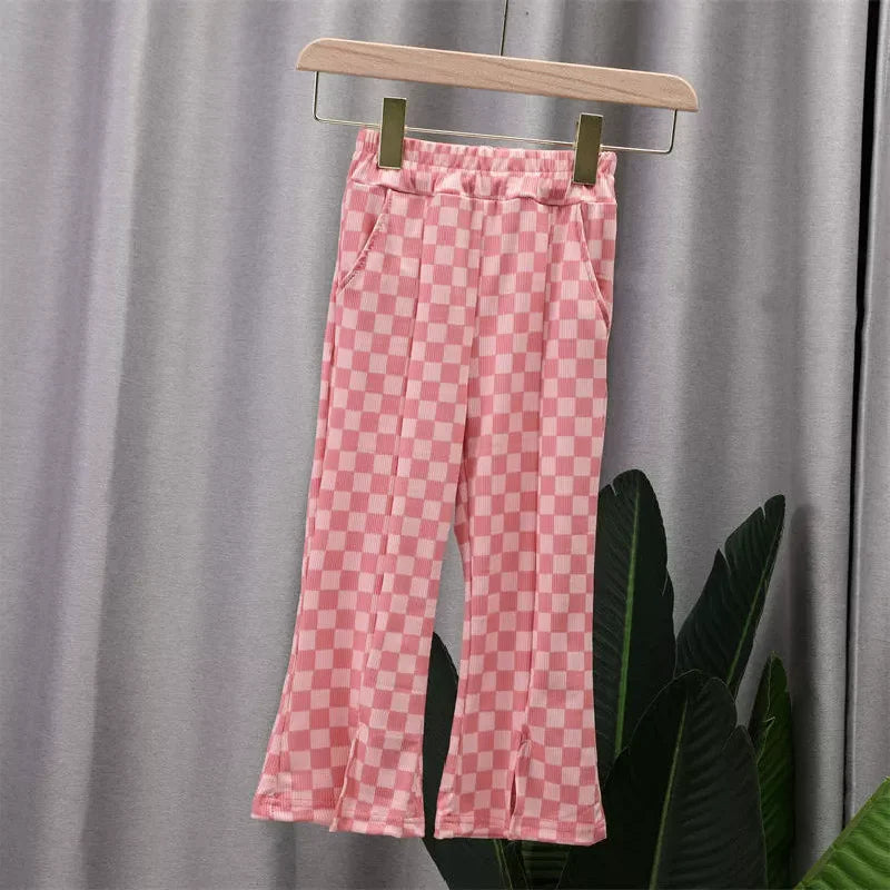 Girls Fashion Clothing Sets Summer New Kids Short Sleeve Suits Print T-Shirts+Pants 2Pcs Children Sweet Outfits 2-10 Years