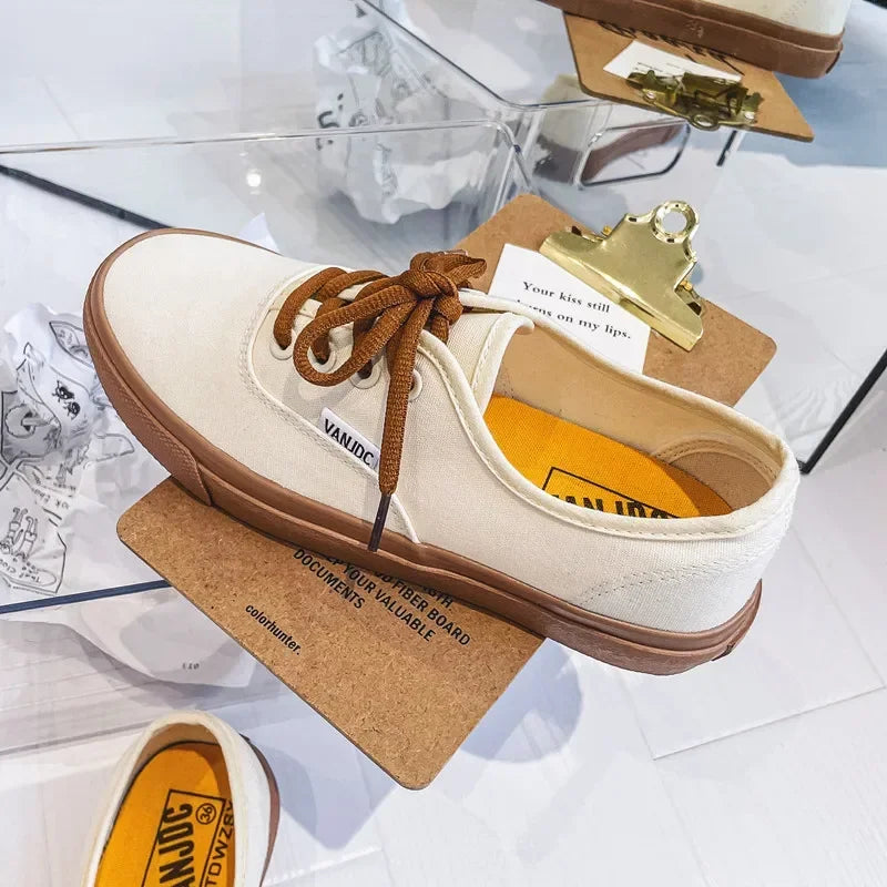 Children's Slip-On Canvas Shoes – Breathable, Solid Color Casual Footwear with Thick Soft Sole and Flat Bottom for Outdoor Wear