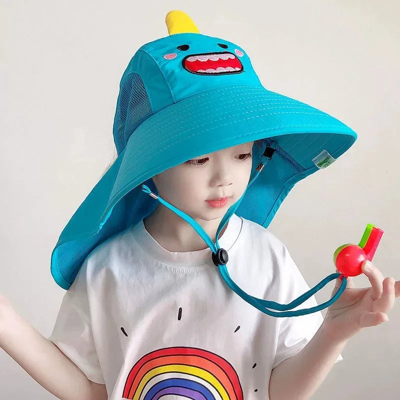 Children's Sunscreen Hat Baby Sun Hat Beach UV Protection Summer Thin Breathable Large Brim Fisherman Hat