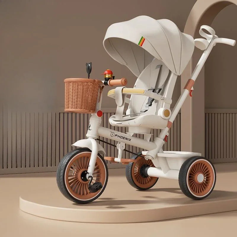 2025 New Push Tricycle Three-wheel Baby Stroller Lightweight Children's Bicycle Multifunctional Stroller