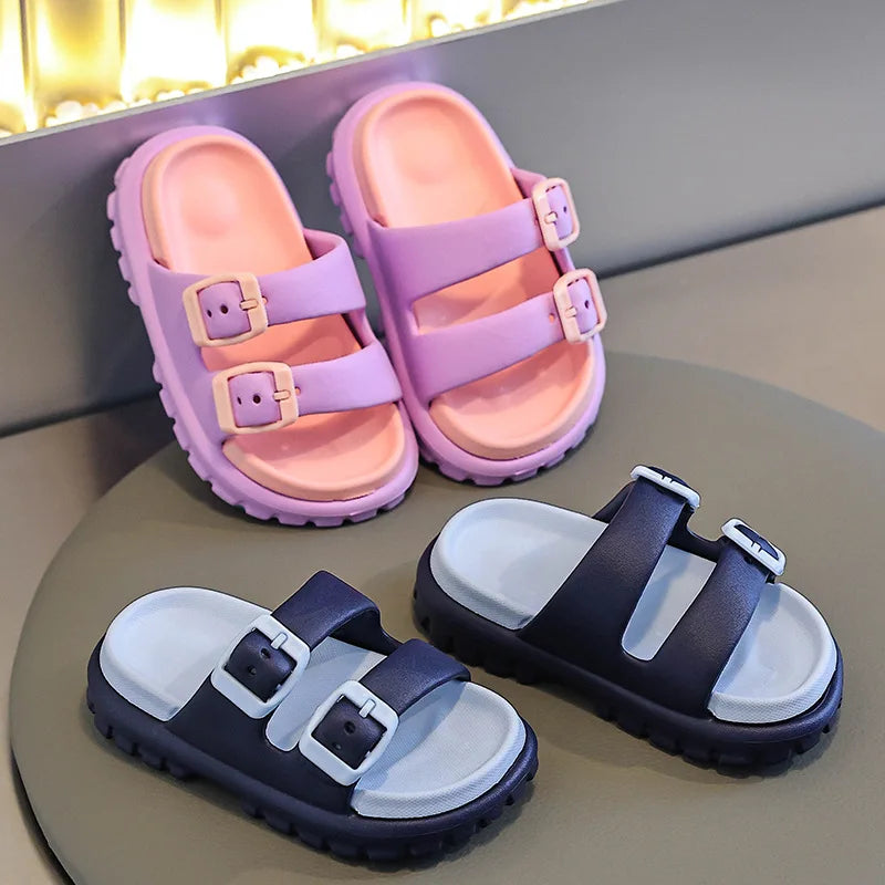 Children's Slippers Summer Removable Non-slip Home Beach Baby Slippers Comfortable Boys Girls Daily Kids Sandals High Quality