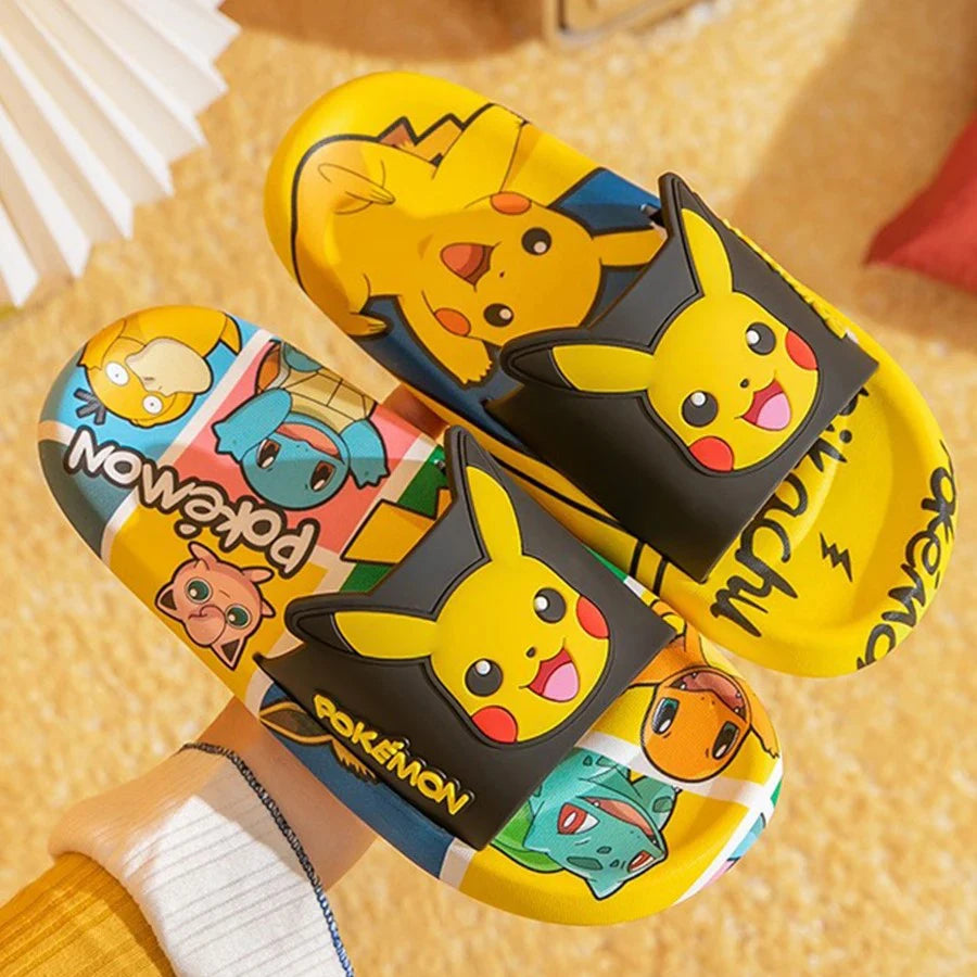 Children's Summer Flip-flops Indoor Cartoon Slippers with Non-slip Soft Soles for Boys and Girls
