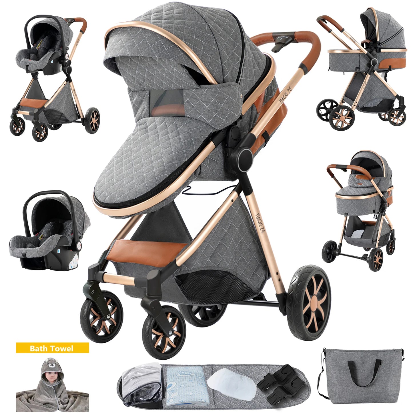toddler stroller 3 in 1 strollers compact stroller baby stroller and car seat infant stroller mother kids travel system stroller