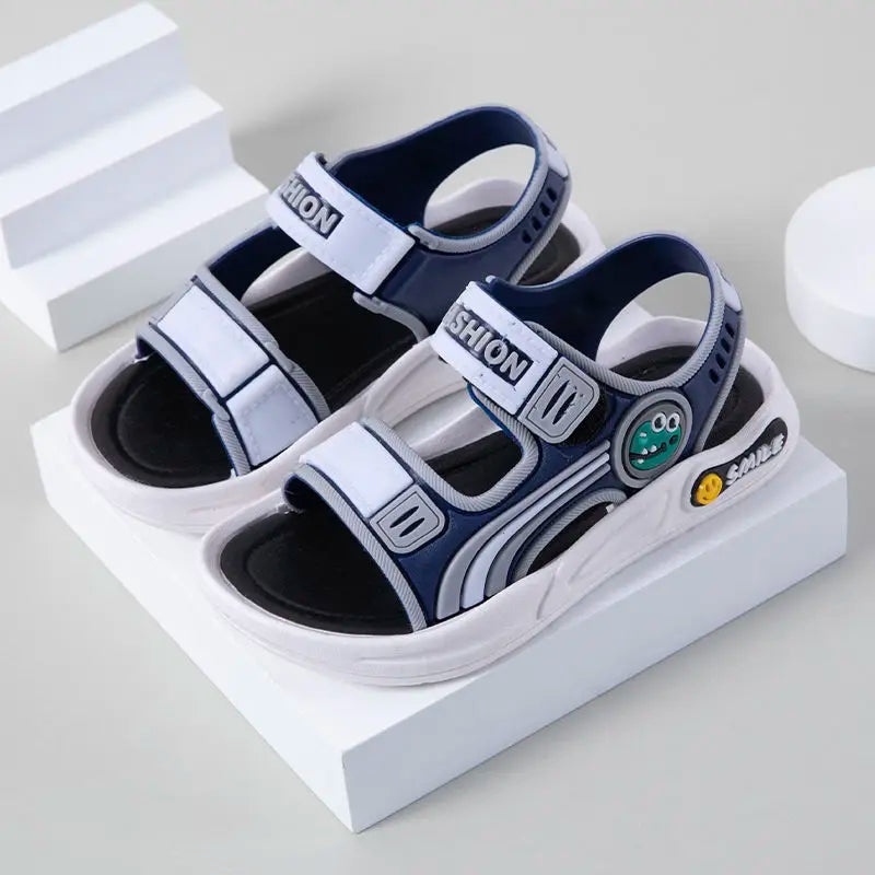 Summer Baby Sandals Cute Cartoon Baby Boy Sandals Soft Sole Anti-slip Boys Girls Sandals Toddler Baby Shoes Beach 2-10 Years