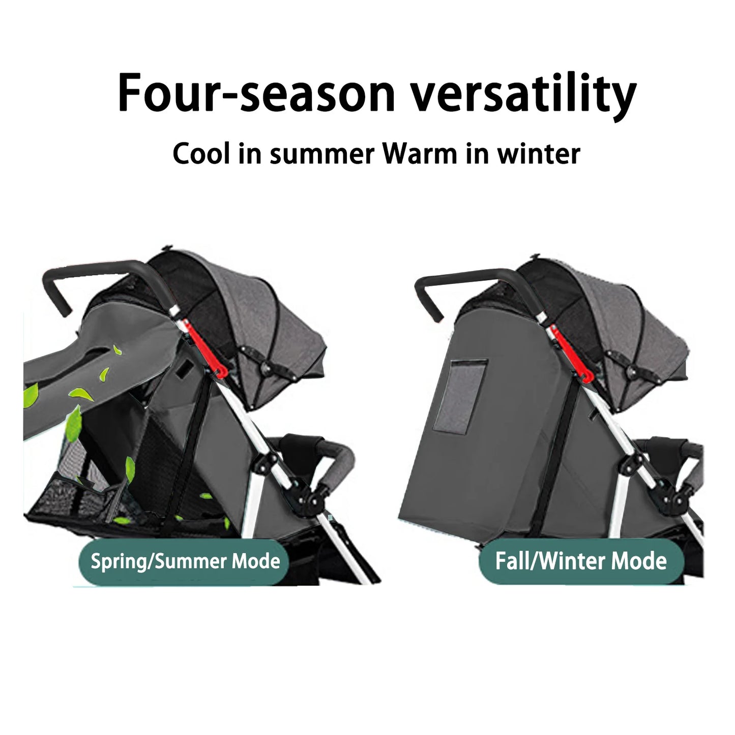 Travel Baby Stroller 4.3kg Ultra Light 68×48×90cm Compact Design Fits Car Boot and Airplane Cabin Easy Folding Pram Buggy Grey