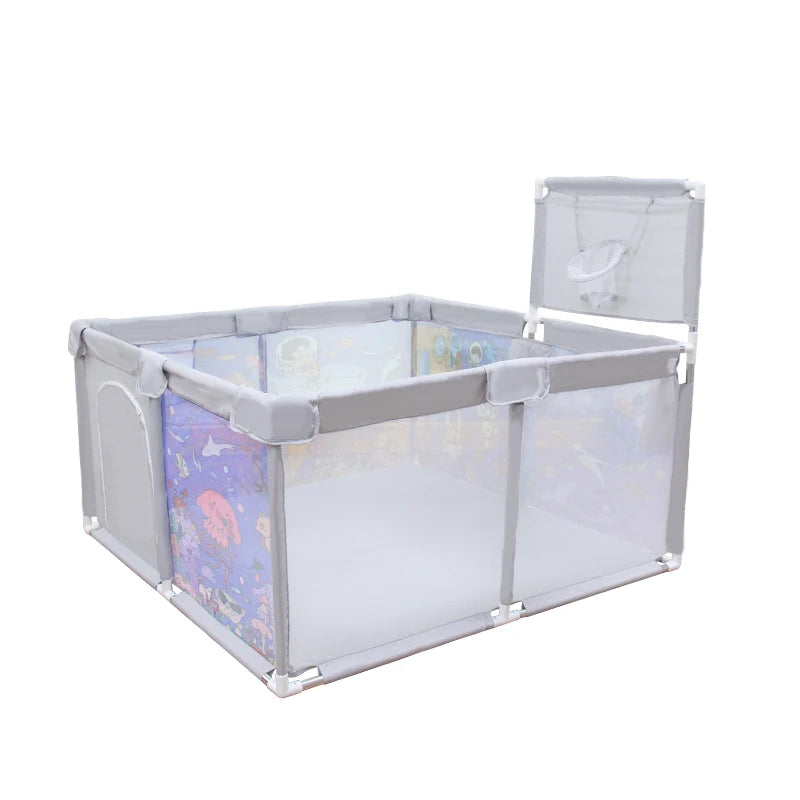 IMBABY 128*128cm Baby Playpens Home Baby Playground Square Foam Children's Park Security Fence Safety Barrier for Baby