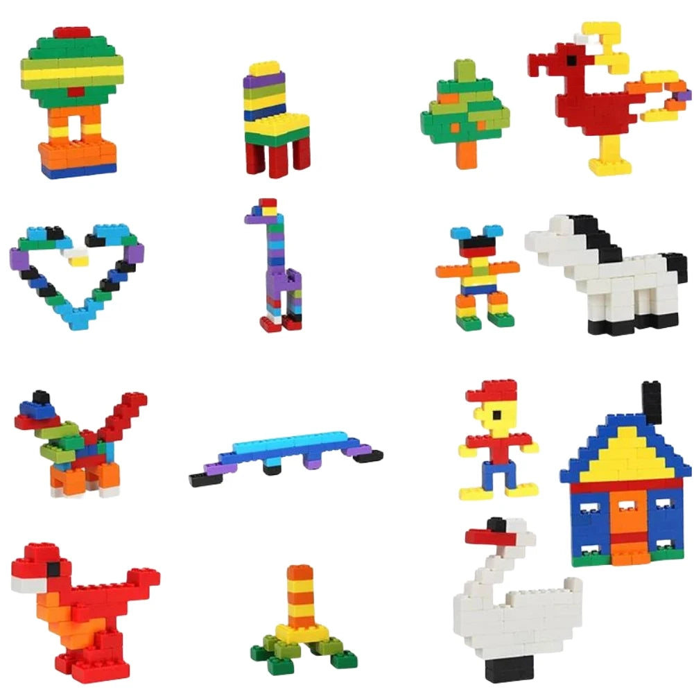 1000pcs/500pcs Building Blocks Bulk Lot Pack Sorted By Color Bricks Block Plate Toys Small Particles Bulk Compatible Legoeds