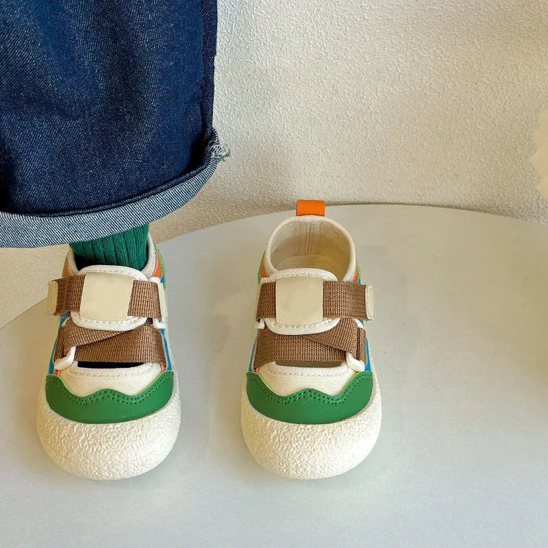 Summer New Baby Sport Sandals Girls Fashion Candy Color Canvas Sandals Boys Anti-slip Hiking Shoes