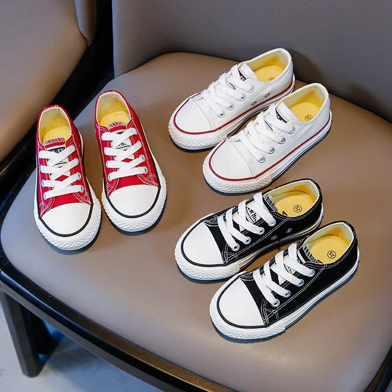 Children's Canvas Sneakers – Low-Top Casual Sports and Running Shoes for Boys and Girls, Ideal for School and Everyday Wear