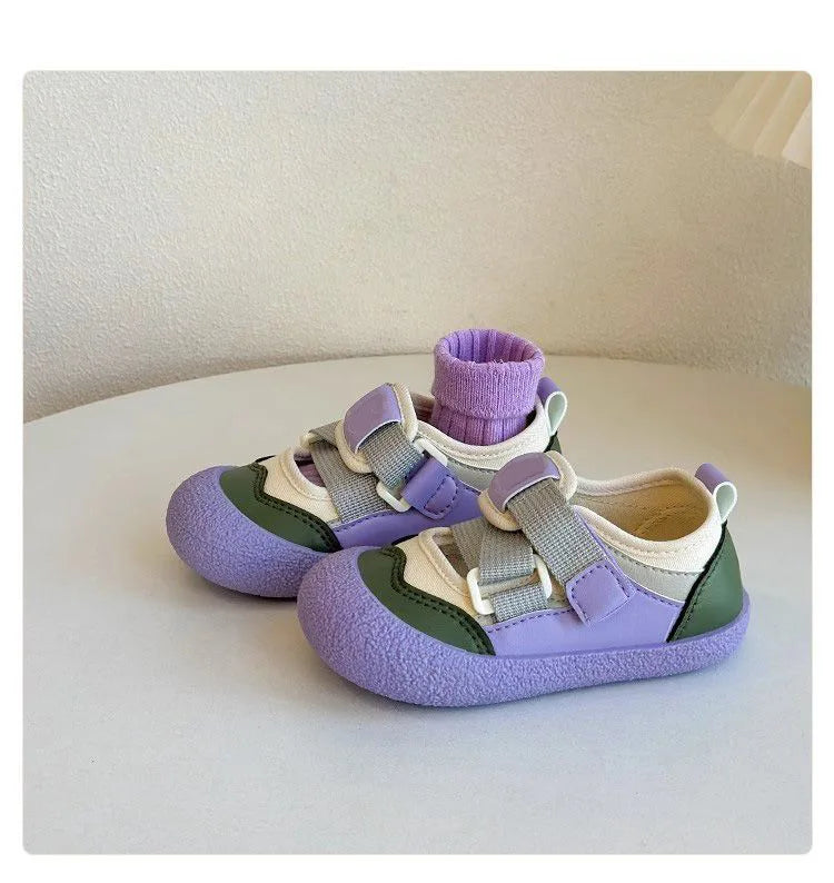 Summer New Baby Sport Sandals Girls Fashion Candy Color Canvas Sandals Boys Anti-slip Hiking Shoes