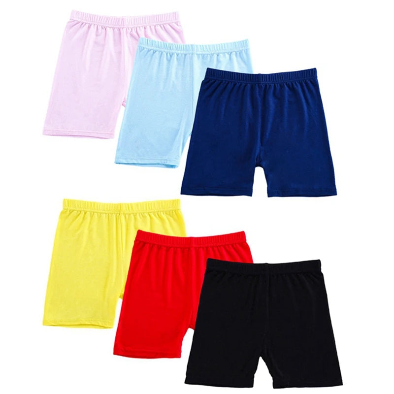 6Pcs/Set Candy Color Cotton Girls Short Safety Pants Kids Underwear Leggings Children Summer Cute Shorts Underpants for 2-10Y