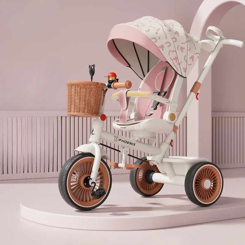 2025 New Push Tricycle Three-wheel Baby Stroller Lightweight Children's Bicycle Multifunctional Stroller