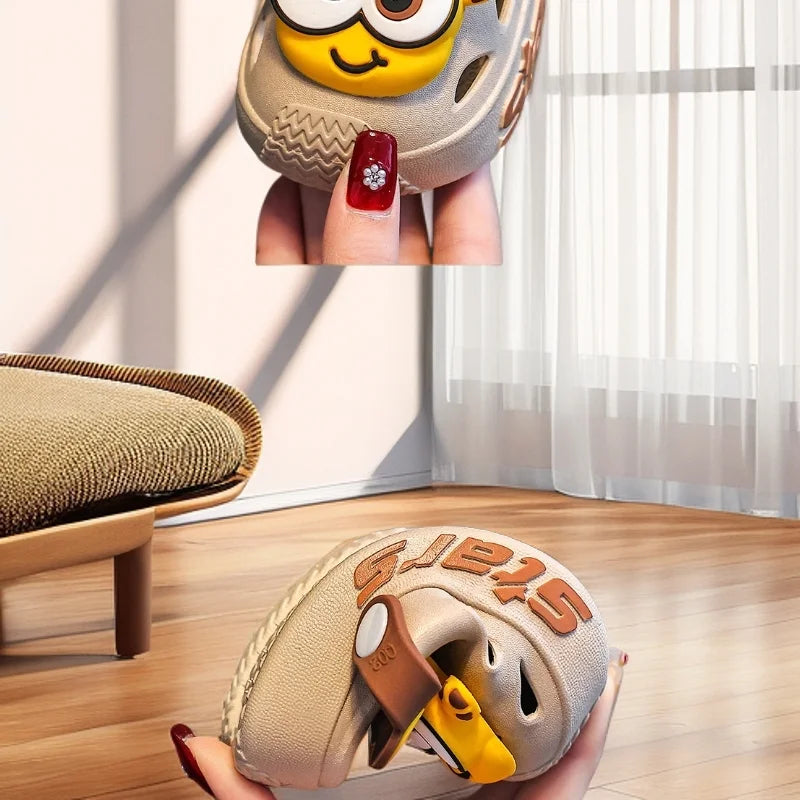 2025 Children's Slippers Summer Girls' Baby Indoor Soft Bottom Anti slip Cartoon Cute Cool Slippers Boys' Beach Hole Shoes