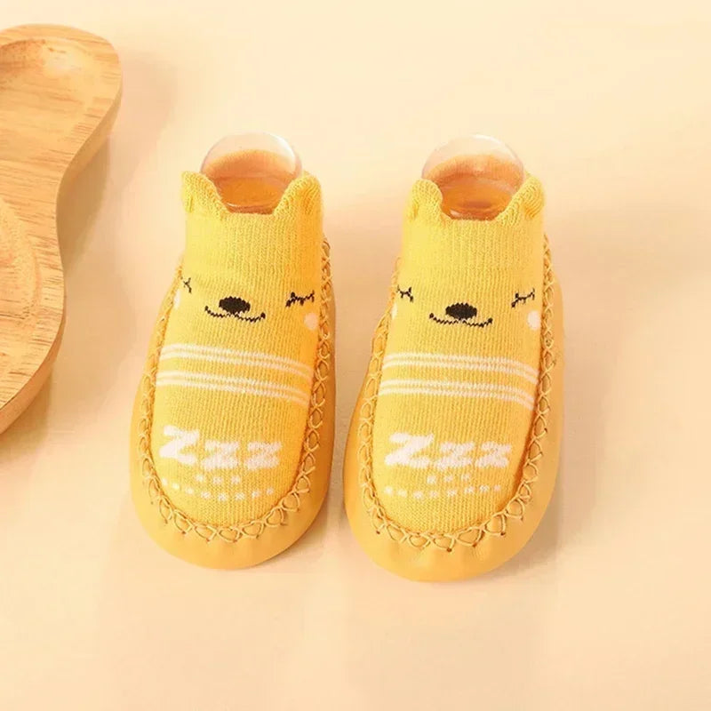 Baby Socks Slippers With Rubber Soles Girl Boy Infant Newborn Children Floor Socks Shoes Anti Slip Soft Sole Toddlers Indoor