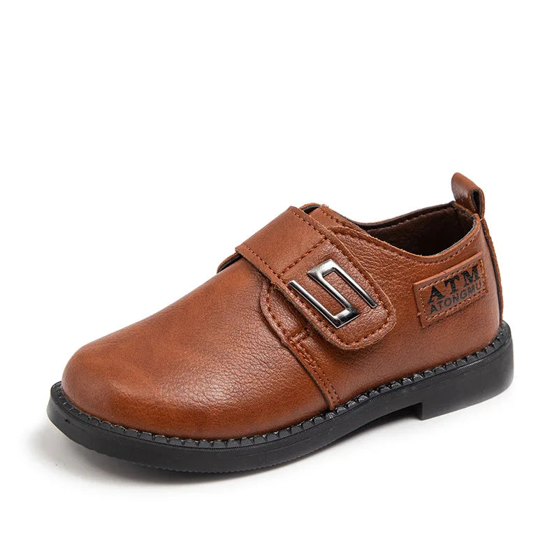 Children Leather Shoes Big Boys Formal Wedding Shoes Breathable Non-slip Kids Fashion Black School Performance Shoes for Student