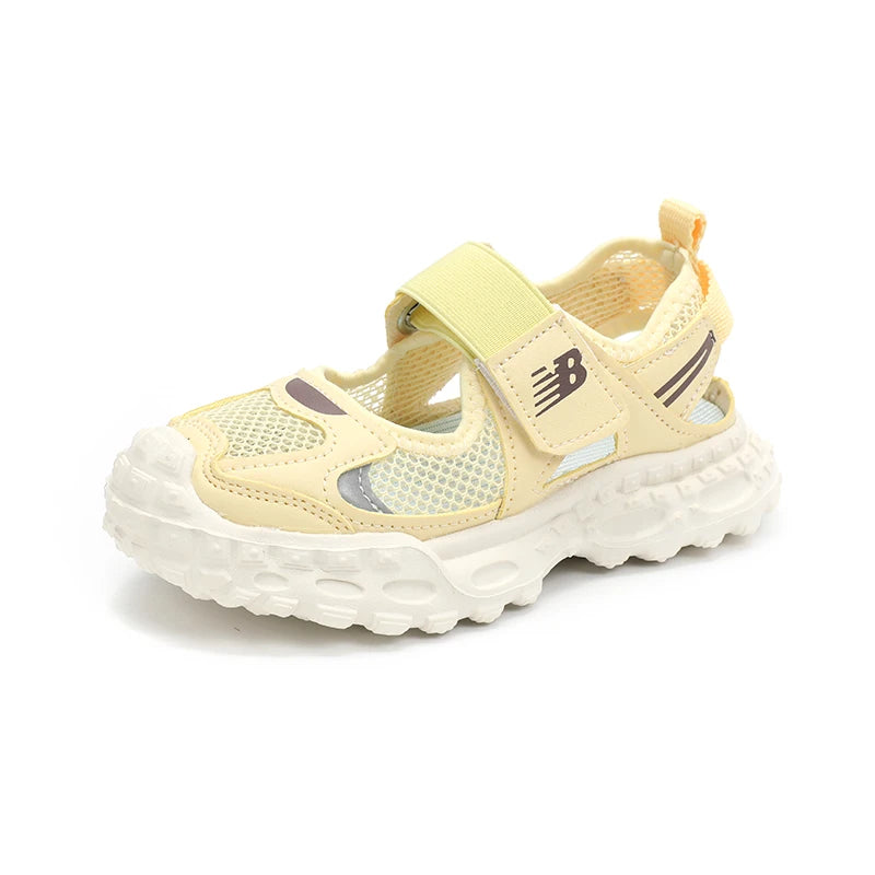 Summer Children Mesh Clunky Sneakers Boys Girls Breathable Hollow Casual Shoes Kids Cool Beach Shoes