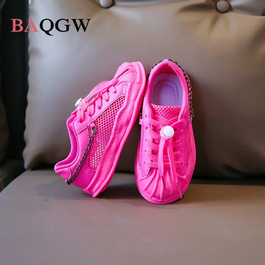 Children's Breathable Mesh Hollow Out Shoes Girls Boys Soft Bottom Toddler Shoes Baby Flat Shoes Non-slip Running Shoes Sneakers