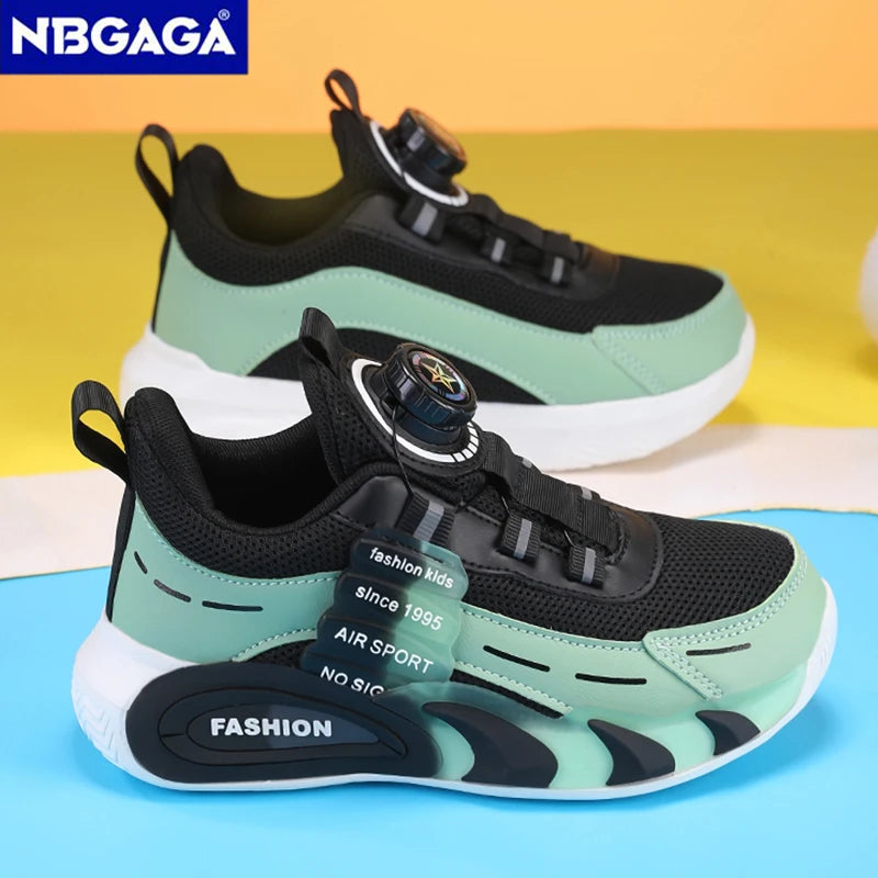 Trendy Kids Basketball Shoes Breathable Lightweight Children Boys' Running Leisure Sneaker Non-slip Outdoor Tennis