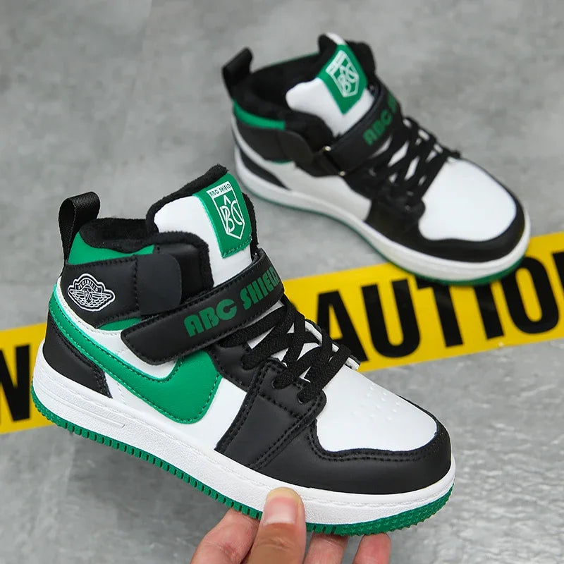 Boys' Sports Shoes 2024 Fall New Children's Shoes Basketball Shoes Net Top Student Non-slip Running Shoes Chaussure De Sport