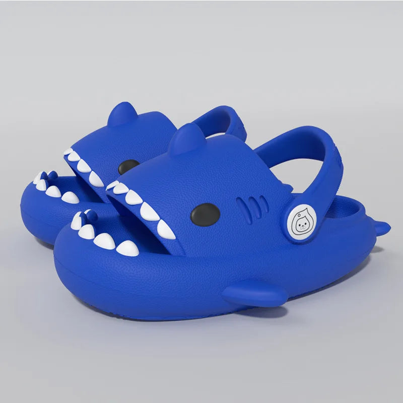 Unisex Shark Slide Sandals – Summer Couple & Kids' Soft Clogs Indoor/Outdoor Platform Slippers for Men and Women