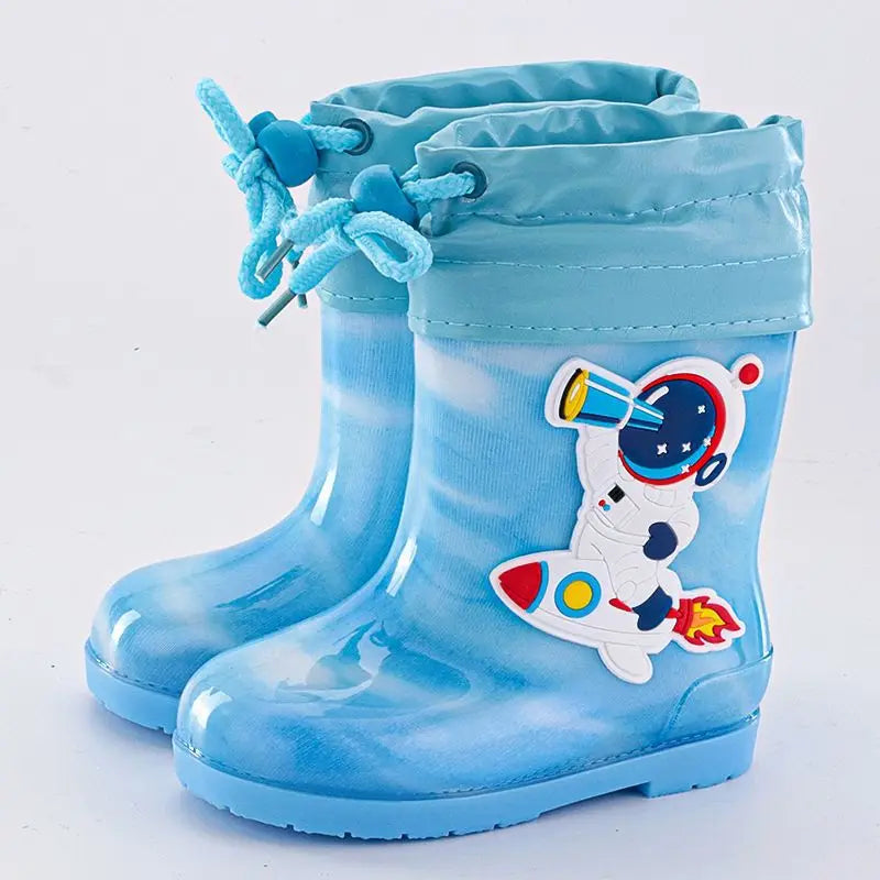 Cartoon Rain Boots For Children Girl Cute Kids Girl Mid-Calf Waterproof Rain Boots Little Baby Girl Outwear Non-Slip Water Boots