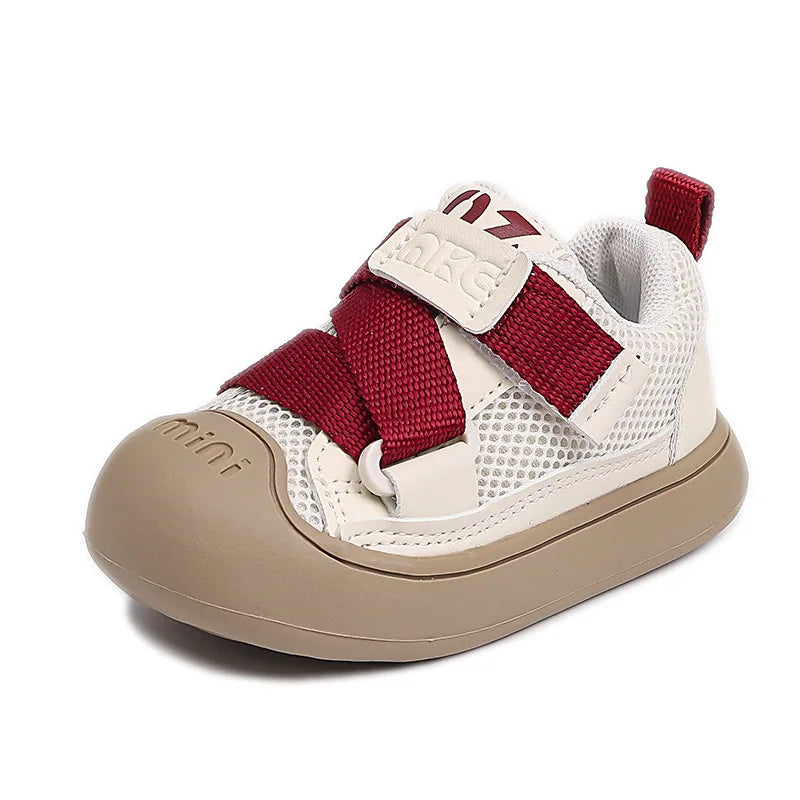 Children Casual Shoes 2025 Spring Summer Kids Sneakers Toddler Shoes Soft Breathable Mesh Boys Girls Sport Shoes Red, Black