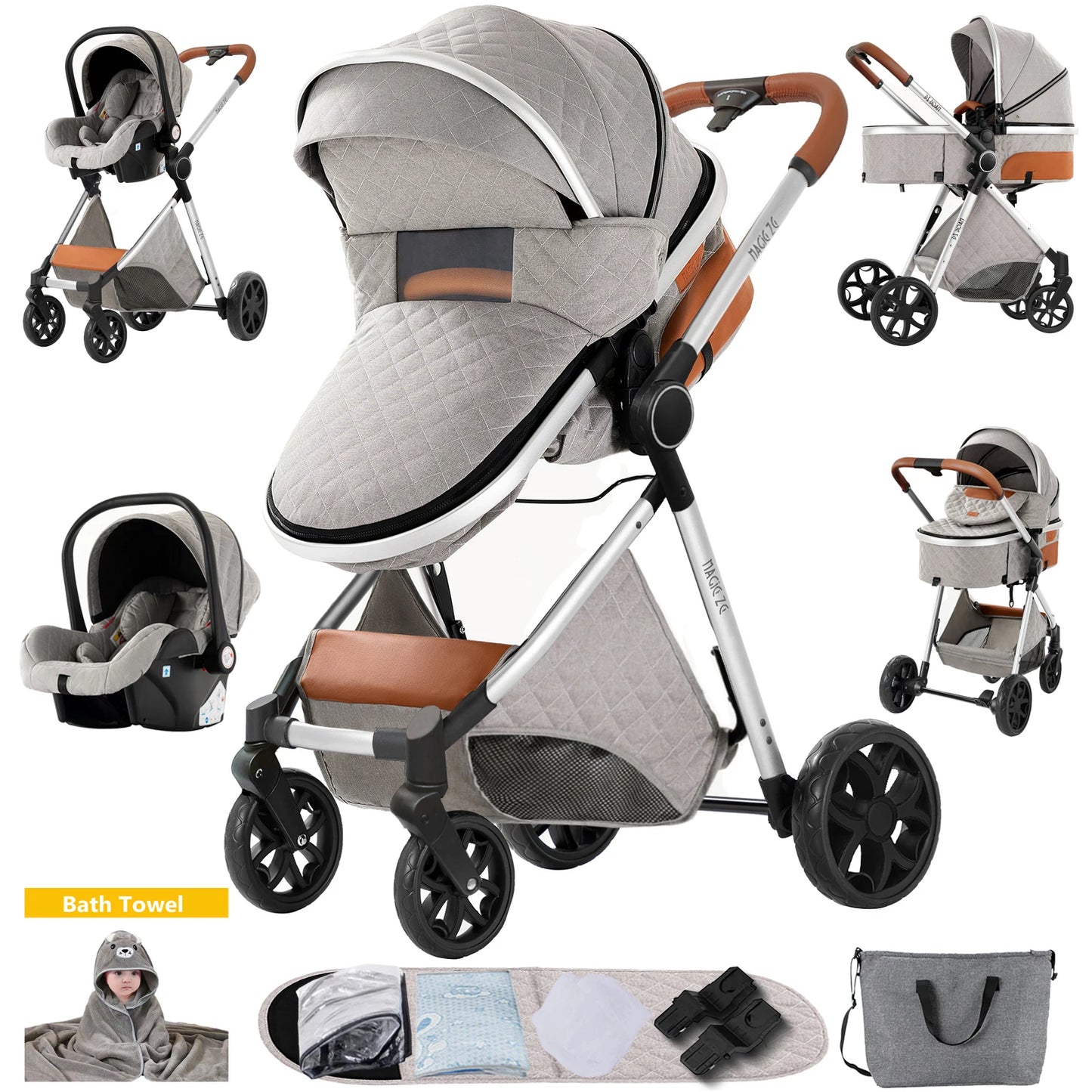 toddler stroller 3 in 1 strollers compact stroller baby stroller and car seat infant stroller mother kids travel system stroller