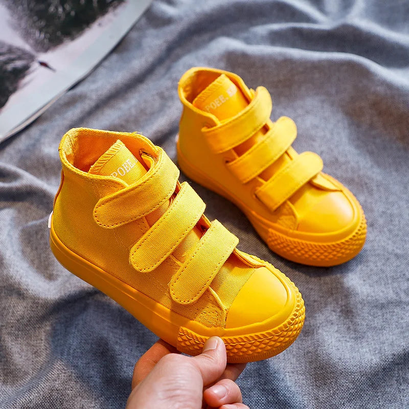 Children Canvas Shoes Boys Girls Sneakers High Top Spring Autumn Kids Casual Shoes Footwear Sports Teenagers