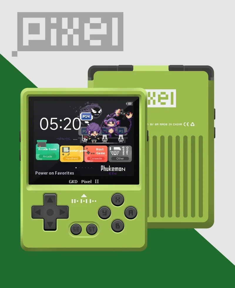 Gkd Pixel 2 - Game Kiddy Pixel 2.4 Inch Ips Screen Rk3326s Aluminium Alloy Available In Game Console Cnc Gamer Gifts Customized