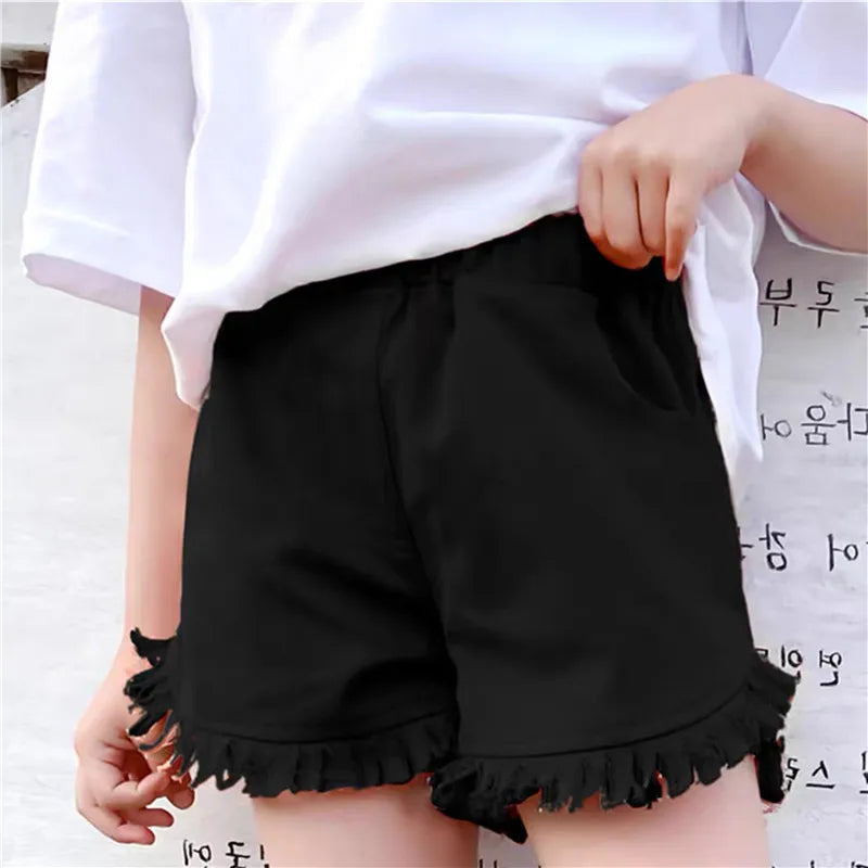 Summer Children Jeans Boys Girls Cotton Shorts Splice Stretch Denim Shorts Korean Teenage Trousers Wear Kids Clothing 2-12Yrs