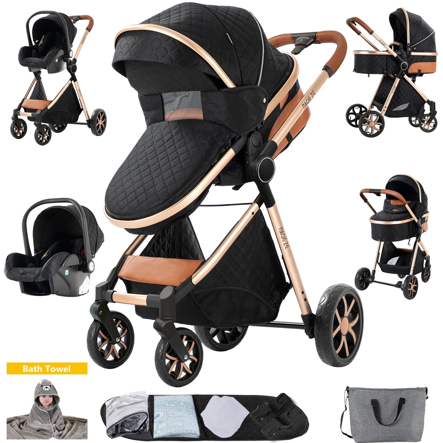 toddler stroller 3 in 1 strollers compact stroller baby stroller and car seat infant stroller mother kids travel system stroller
