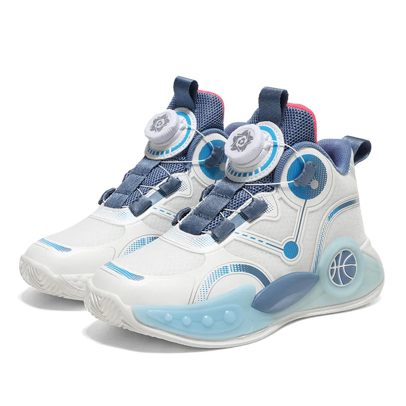 Luxury Children Shoes Boy Basketball Sneaker Fashion High Top School Sports Tennis 4 To 12 Years Kids Shoes Sneaker for Boy