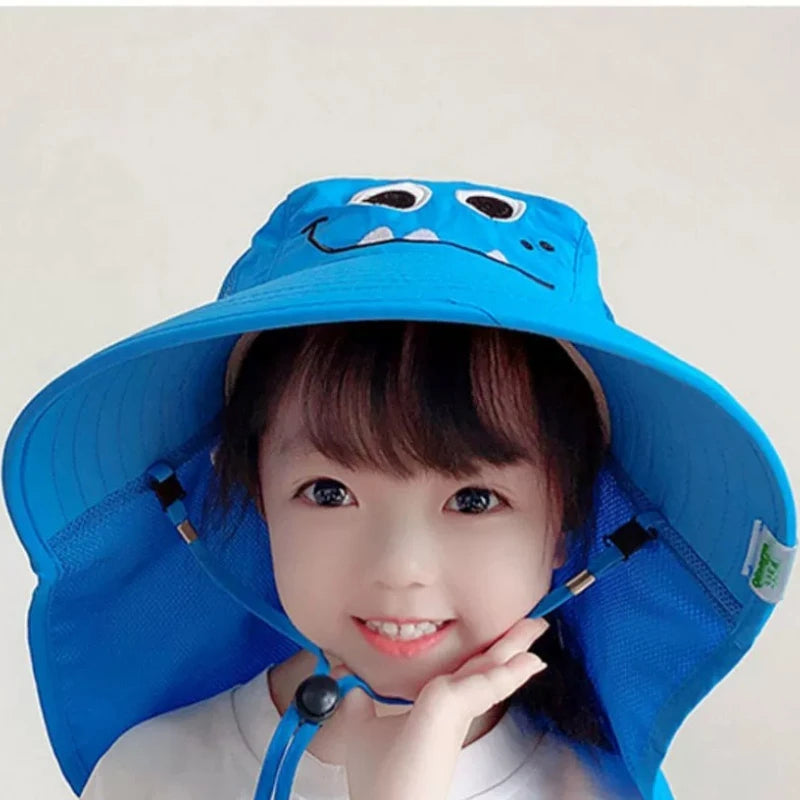 Children's Sunscreen Hat Baby Sun Hat Beach UV Protection Summer Thin Breathable Large Brim Fisherman Hat