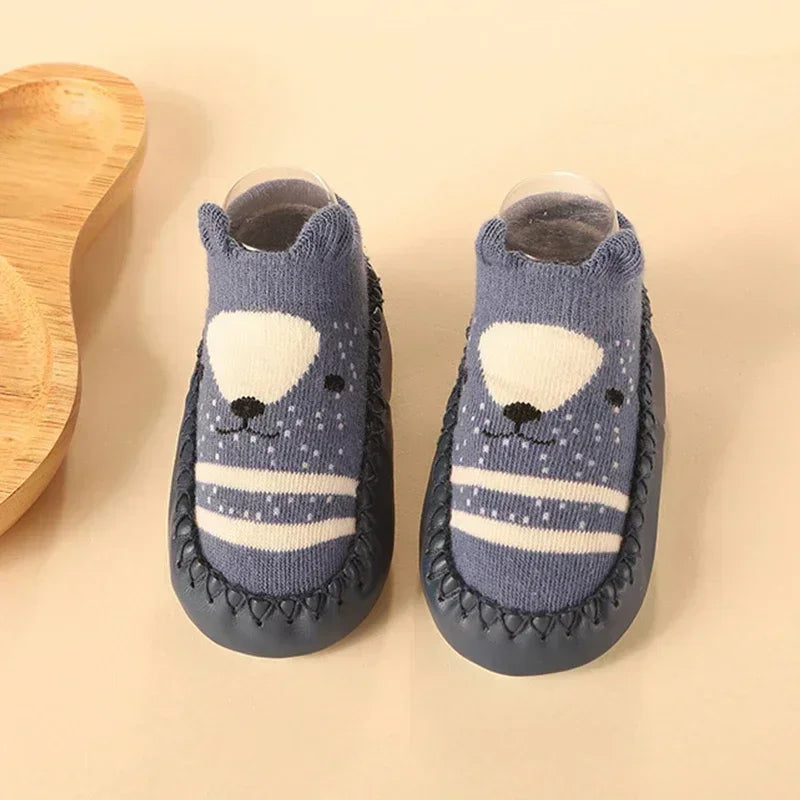 Baby Socks Slippers With Rubber Soles Girl Boy Infant Newborn Children Floor Socks Shoes Anti Slip Soft Sole Toddlers Indoor