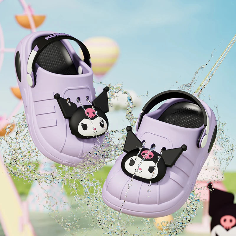 New Sanrio Hello Kitty Hole Sandals Slippers Kt Cat Sandals Kawaii Eva Anime Home Beach Shoes Summer Slippers Adult Kids Gifts