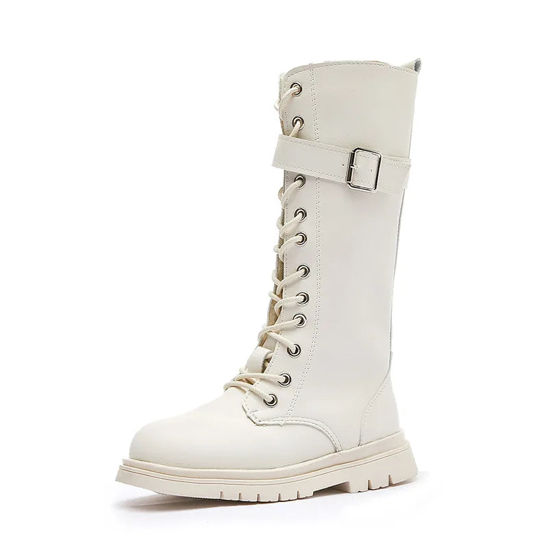 Girls Boots Autumn New Kids Shoes for Girl Children Knee-High Fashion Boots Soft Platform Snow Boots Shoes for Boys Kids